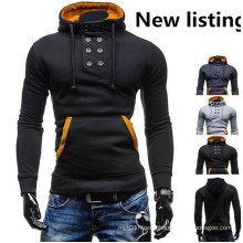2016 Latest Men′s High Quality Double-Breasted Hooded Sweater